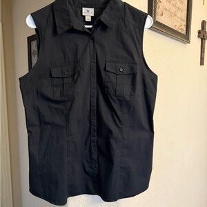 Worthington Black Sleeveless Blouse